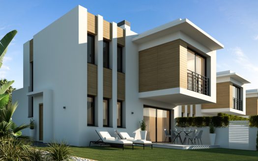 12 chalets pareados y unas zonas comunes de piscinas y juegos infantiles en Denia